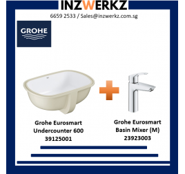 Grohe Eurosmart Undercounter 600 39125001 with Bundle Grohe Eurosmart Basin Mixer (M) 23923003